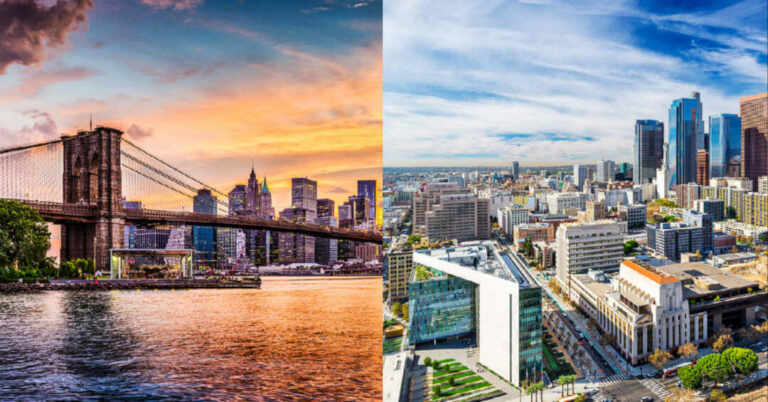 10 diferencias de vivir en Los Ángeles vs Nueva York