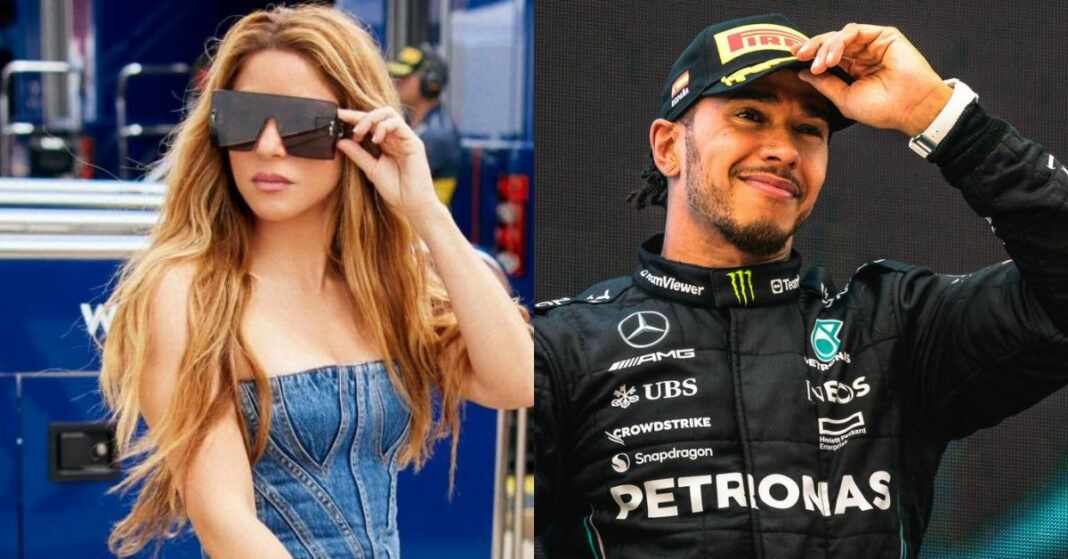 Shakira y Lewis Hamilton