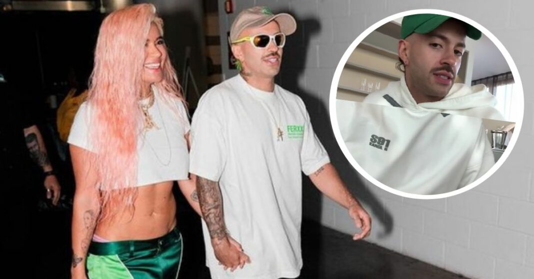 video feid usando saco karol g