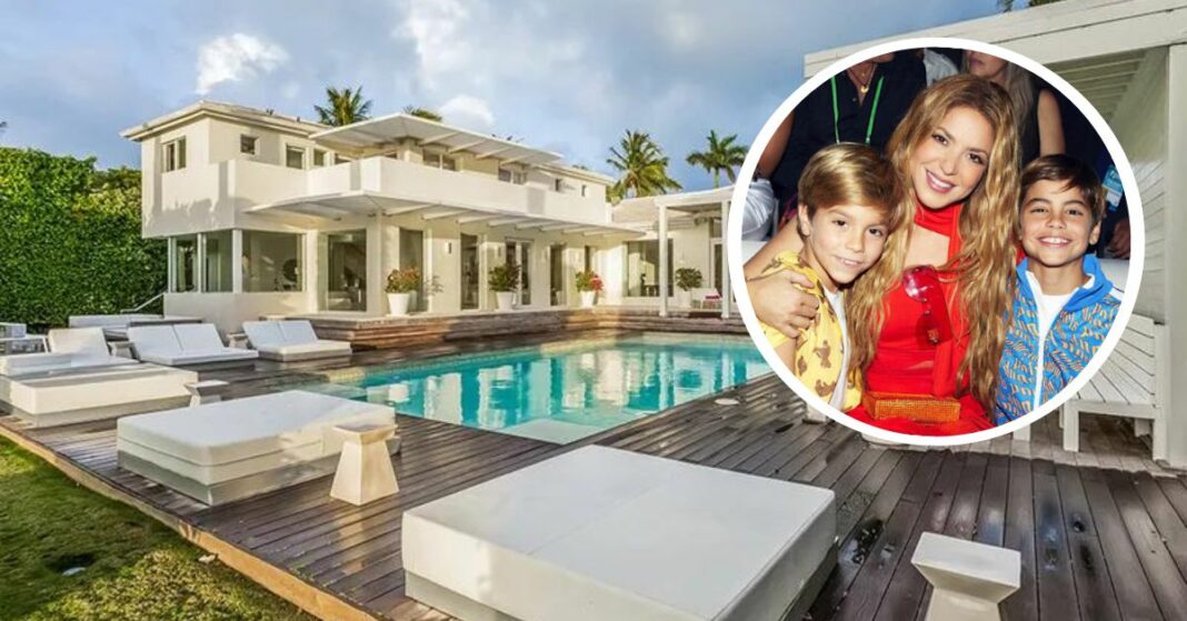 Esta es la lujosa mansión en la que viven Shakira y sus dos hijos en Miami