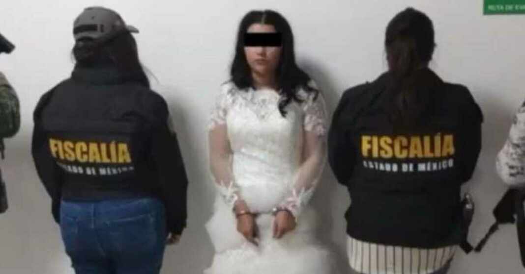 novia mexicana capturada el día de su boda por delitos de extorsión pareja de criminales capturada