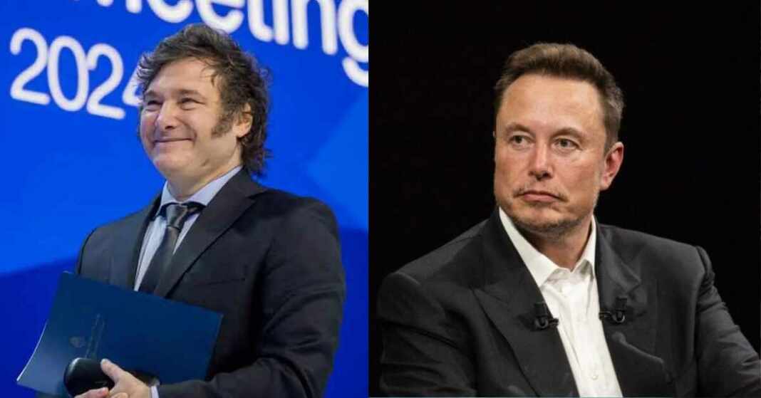 discurso javier milei davos reacción elon musk