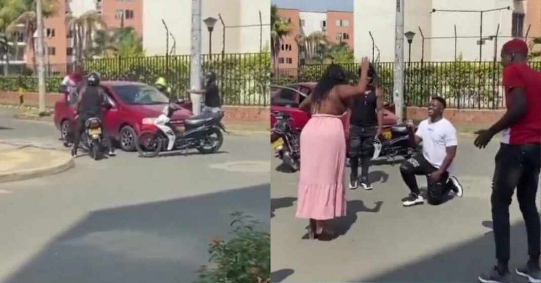 hombre simuló el robo del carro para hacerle la propuesta de matrimonio a su novia