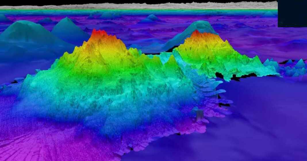 tres volcanes submarinos gigantes costa de perú océano pacífico seabed 2030