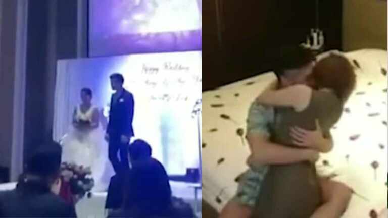 Hombre revela video de infidelidad de su novia  con su cuñado en medio de la ceremonia de su boda 