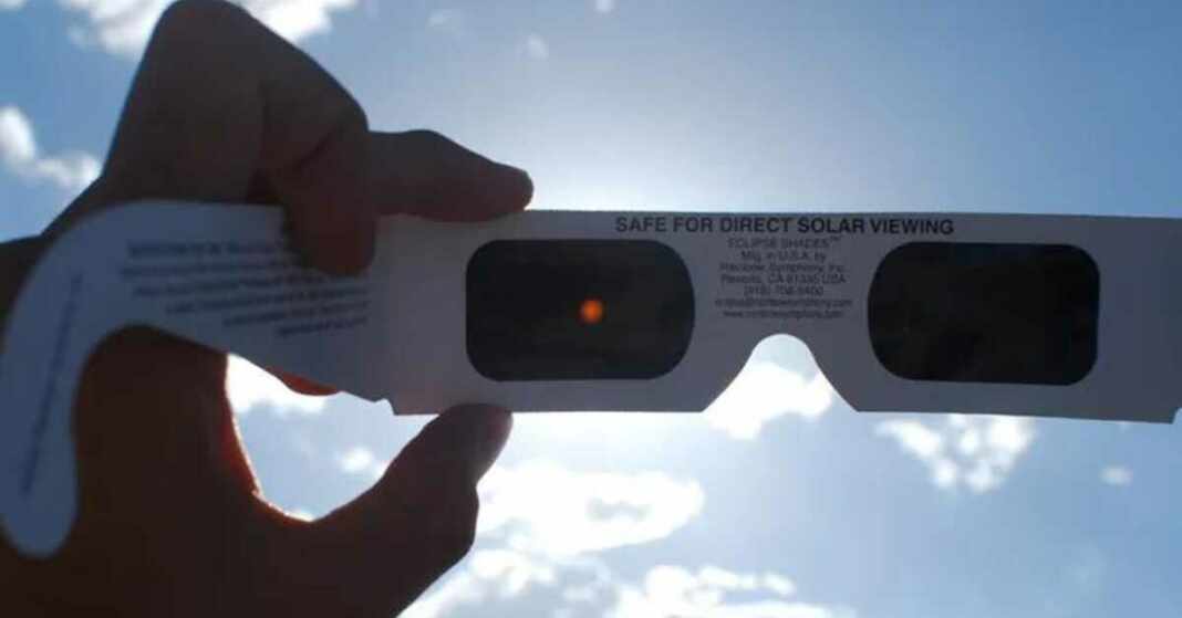 protección para mirar eclipse solar del 8 de abril sin dañar los ojos, gafas eclipse solar