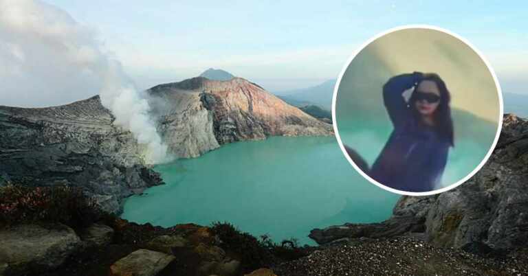 mujer muere tras caer en un volcán por tomarse una foto