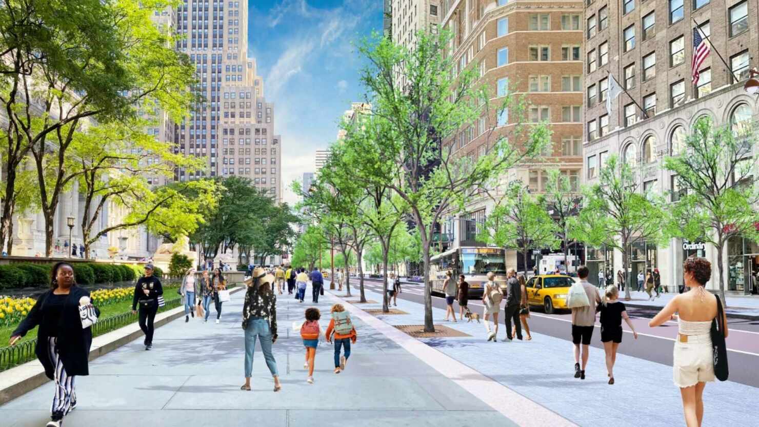 La Quinta Avenida de Nueva York se convertirá en un gran bulevar peatonal QPASA