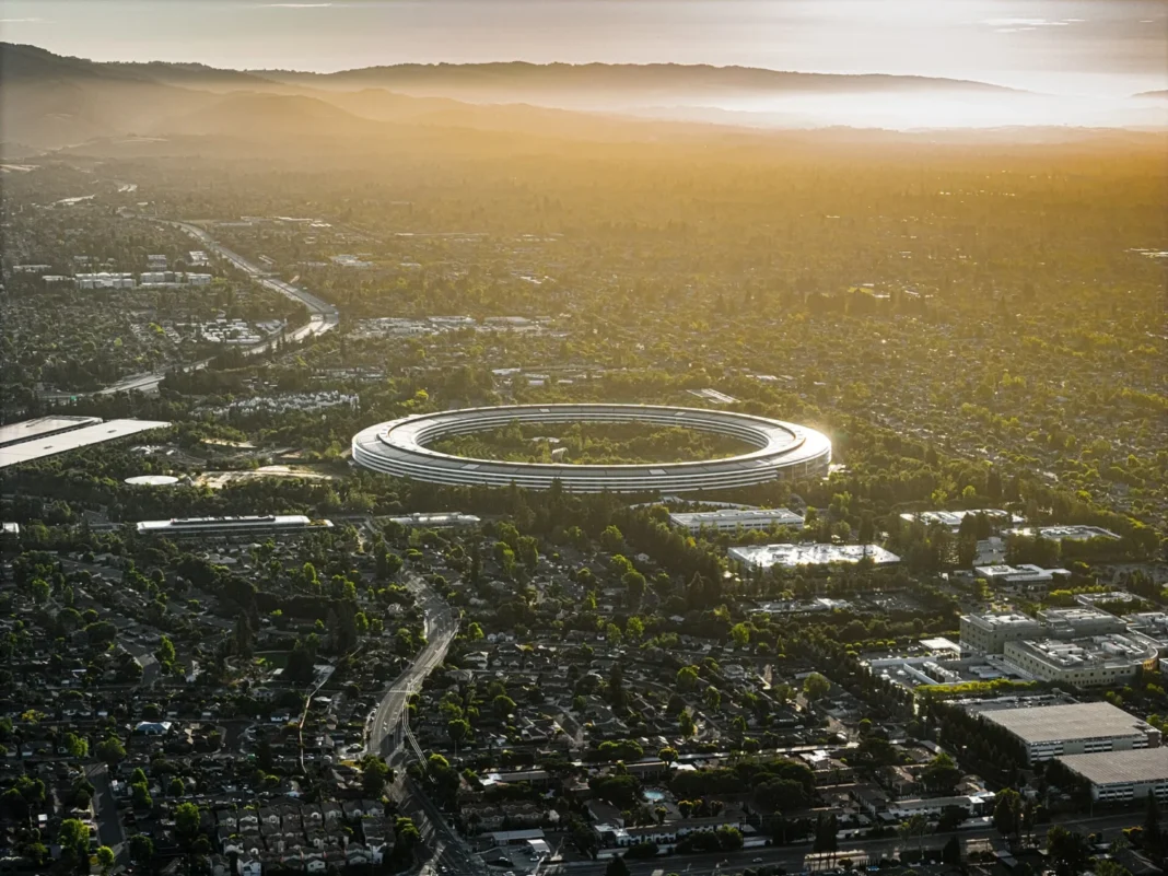 Vista aérea de Apple Park en Cupertino, sede del evento Apple del 9 de septiembre de 2026