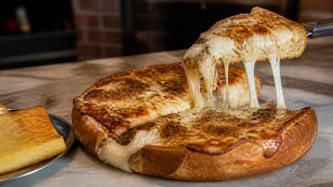 Pizza de molde con mozzarella, la mejor pizza de Buenos Aires