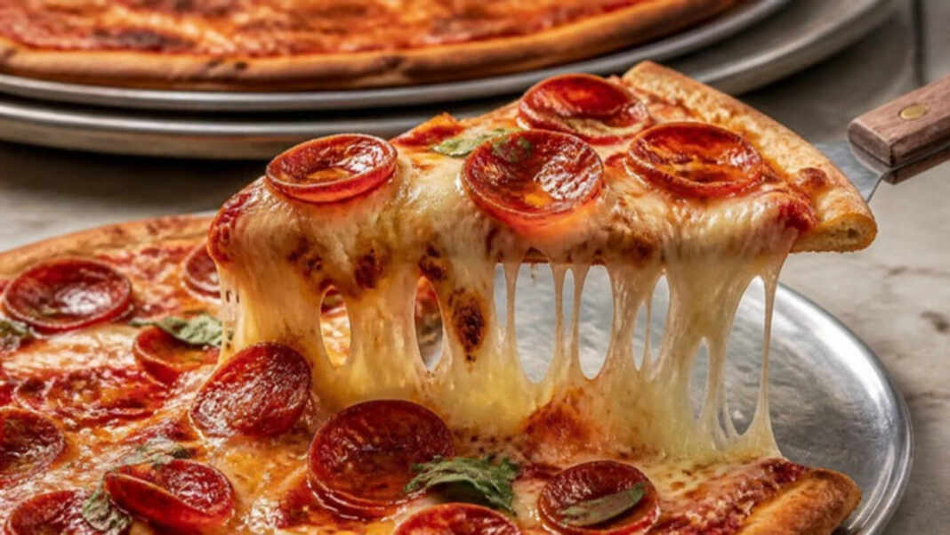 Porción de pizza de pepperoni, la mejor pizza de Nueva York