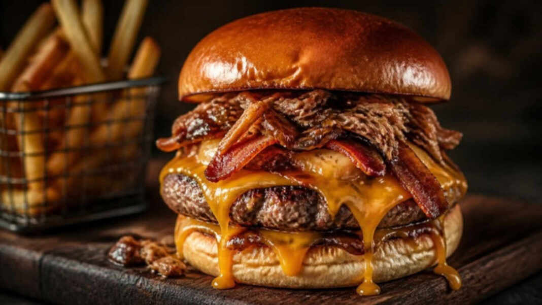 Hamburguesa con queso y tocineta, las mejores hamburguesas de Bogotá