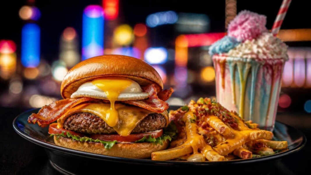 Hamburguesa con huevo y malteada, las mejores hamburguesas de Las Vegas