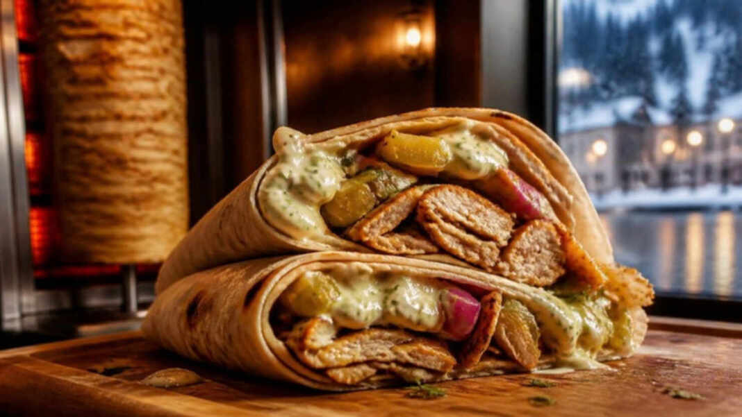 Shawarma de pollo con toum, los mejores shawarmas de Montreal