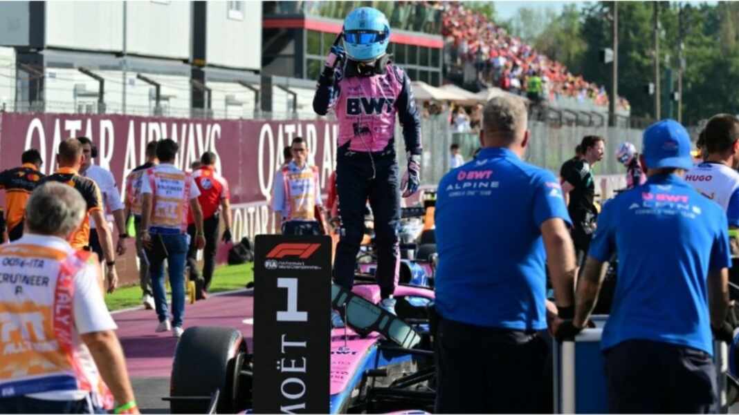 Pierre Gasly celebra su primera pole position con Alpine en Monza
