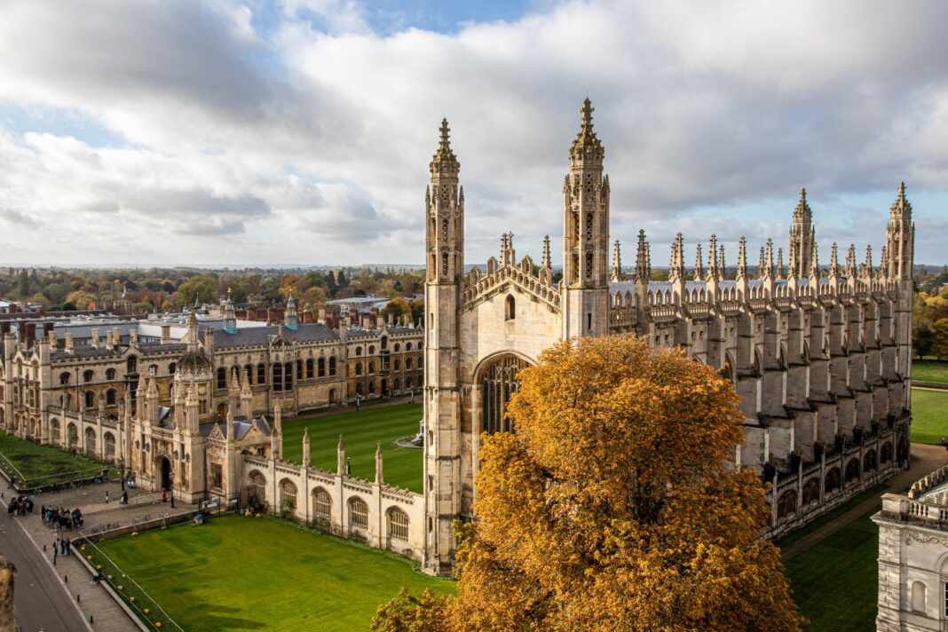 Vista del King's College de la Universidad de Cambridge, en Inglaterra