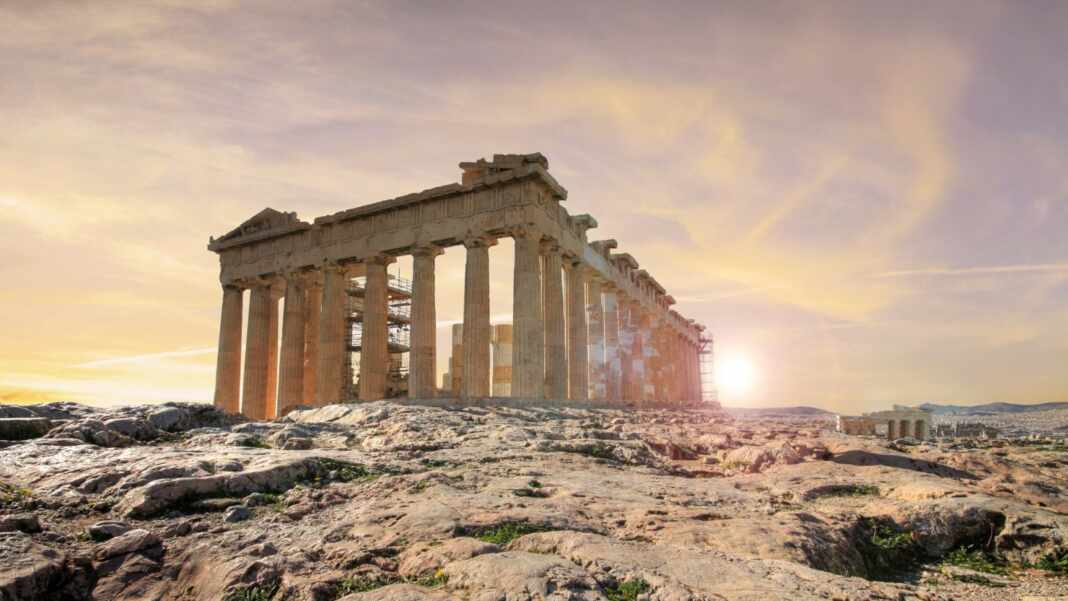 El Partenón en la Acrópolis de Atenas, Grecia
