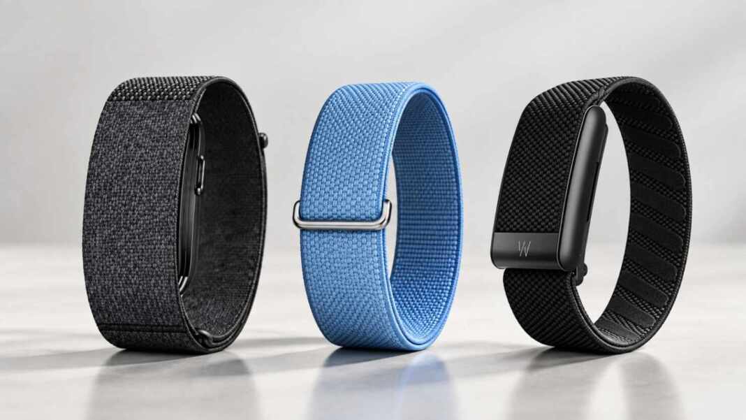 Tres pulseras de actividad sin pantalla con correa de tela